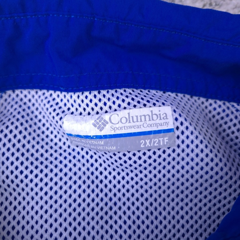 Columbia PFG Florida Gators Shirt Mens 2X Big Fishing Short Sleeve Vented Blue - Picture 4 of 8